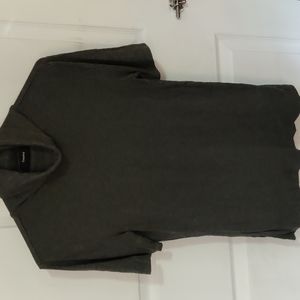 Dark grey Theory short sleeve turtleneck
